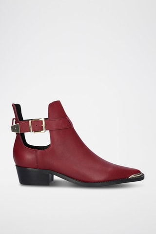 Bottines en cuir - Bordeaux