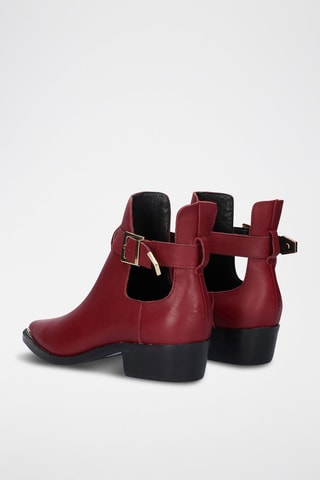 Bottines en cuir - Bordeaux