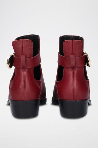 Bottines en cuir - Bordeaux