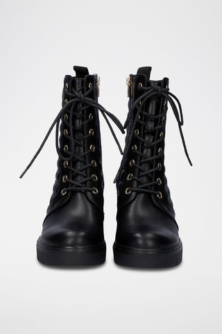 Bottines en cuir Noir