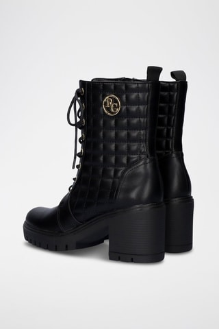 Bottines en cuir Noir