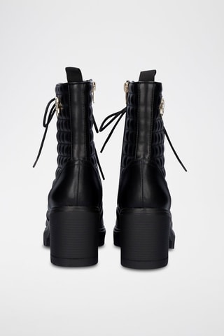 Bottines en cuir Noir