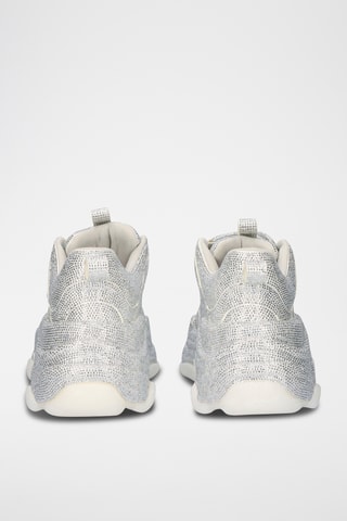 Baskets plateformes en cuir - Argenté