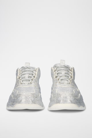 Baskets plateformes en cuir - Argenté