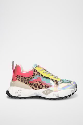 Baskets plateformes - Bleu et argenté