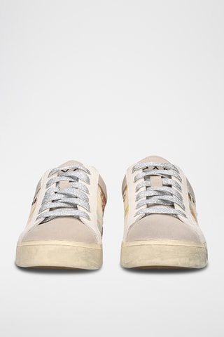 Baskets en cuir - Blanc et gris