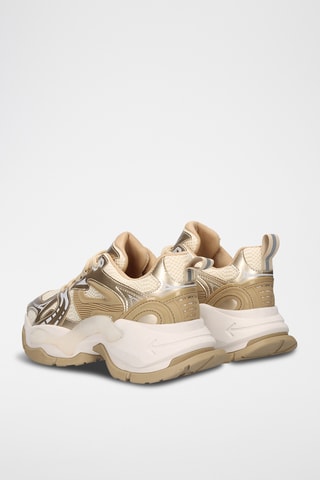 Baskets plateformes en cuir - Taupe