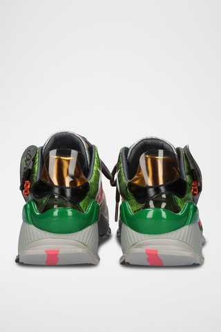 Baskets en cuir - Rose et gris