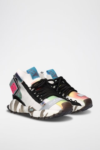 Sneakers montantes en cuir - Blanc