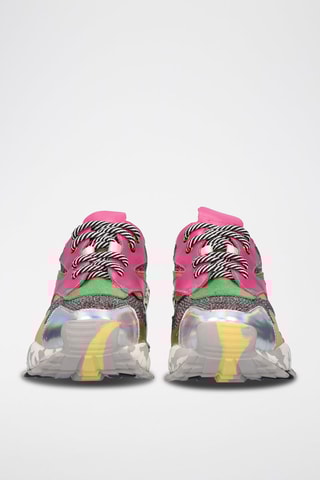 Baskets plateformes en cuir - Rose