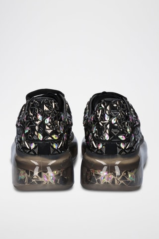 Baskets plateformes en cuir - Noir