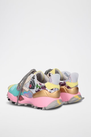 Baskets en cuir - Bleu et rose