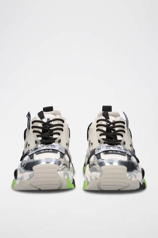 Sneakers plateformes en cuir - Blanc