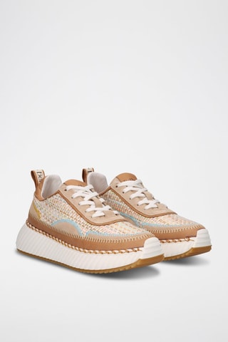 Baskets plateformes en cuir - Camel