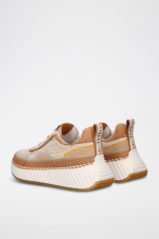 Baskets plateformes en cuir - Camel