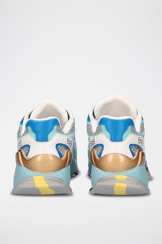 Baskets plateformes en cuir - Gris