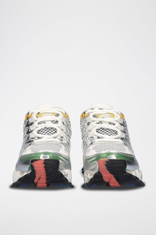 Baskets plateformes en cuir - Gris