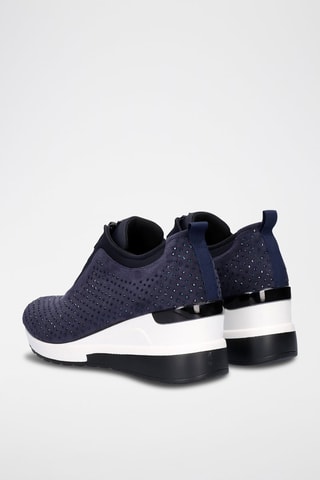 Baskets chaussettes compensées - Bleu marine