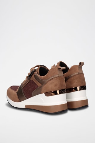 Baskets compensées -  Marron