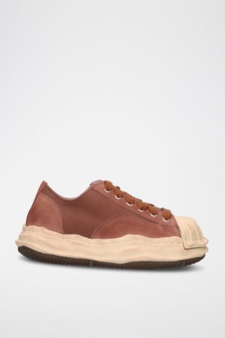 Baskets plateformes en nubuck - Marron