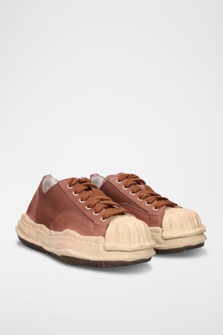 Baskets plateformes en nubuck - Marron