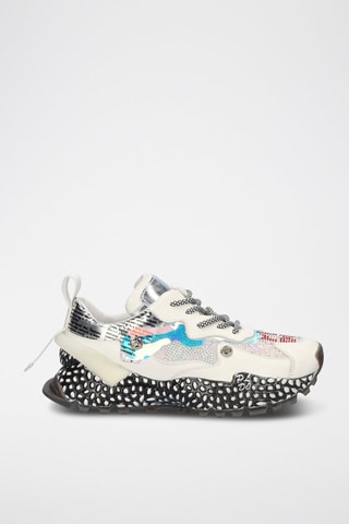 Sneakers plateformes en cuir - Blanc