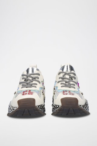 Sneakers plateformes en cuir - Blanc