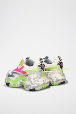 Baskets plateformes en cuir - Gris