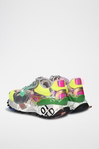 Baskets plateformes en cuir - Jaune