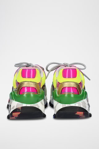 Baskets plateformes en cuir - Jaune