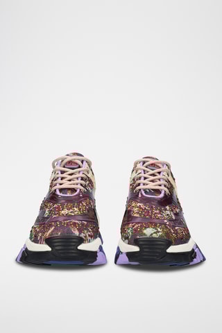 Baskets plateformes en cuir - Violet