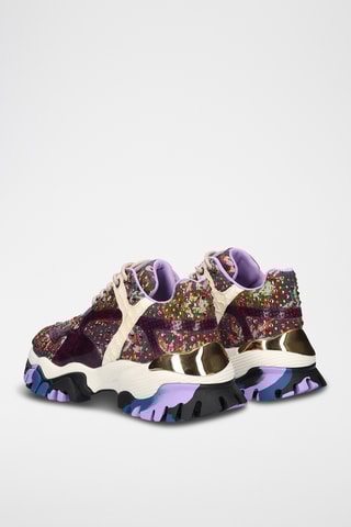 Baskets plateformes en cuir - Violet