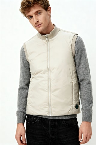 Mouwloos vest- Beige