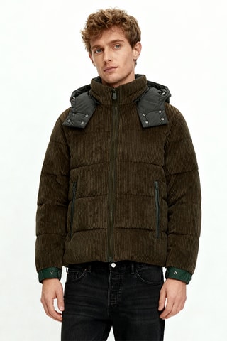 Jas met capuchon- Donkergroen