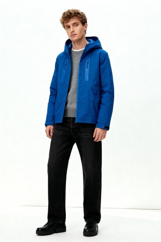 Windjack met Capuchon - Blauw