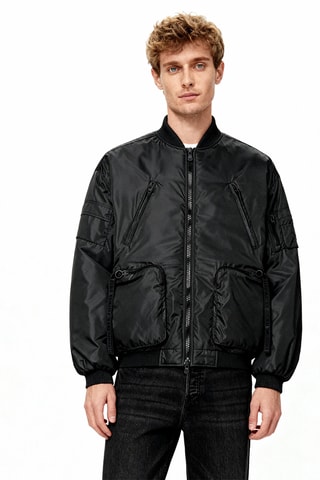 Gewatteerde Jas - Zwart