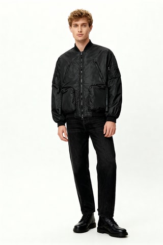 Gewatteerde Jas - Zwart