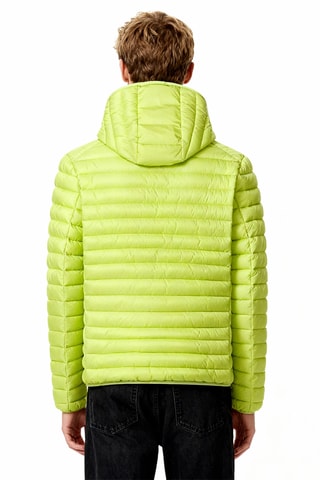 Gewatteerde jas met capuchon - Lichtgroen