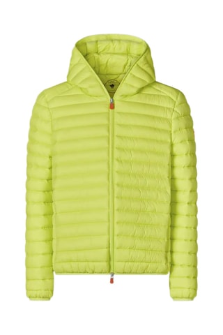 Gewatteerde jas met capuchon - Lichtgroen