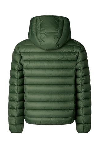 Gewatteerde jas met capuchon - Groen