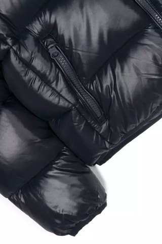 Gewatteerde jas met capuchon - Nachtblauw