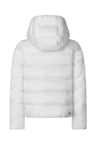 Gewatteerde jas met capuchon - Wit