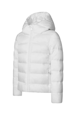 Gewatteerde jas met capuchon - Wit