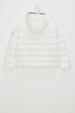 Gewatteerde jas met capuchon - Wit