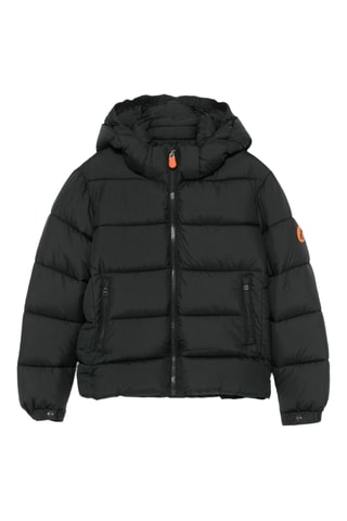 Gewatteerde jas met capuchon - Donkergroen