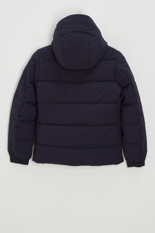 Gewatteerde jas met capuchon - Marineblauw