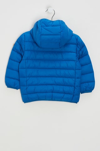 Gewatteerde jas met capuchon - Blauw