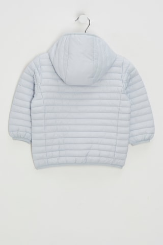 Gewatteerde jas met capuchon - Lichtgrijs