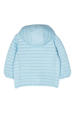 Gewatteerde jas met capuchon - Hemelsblauw