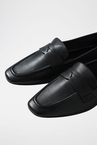 Mocassins em couro napa - Preto